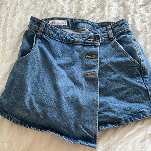 Zara denim skort